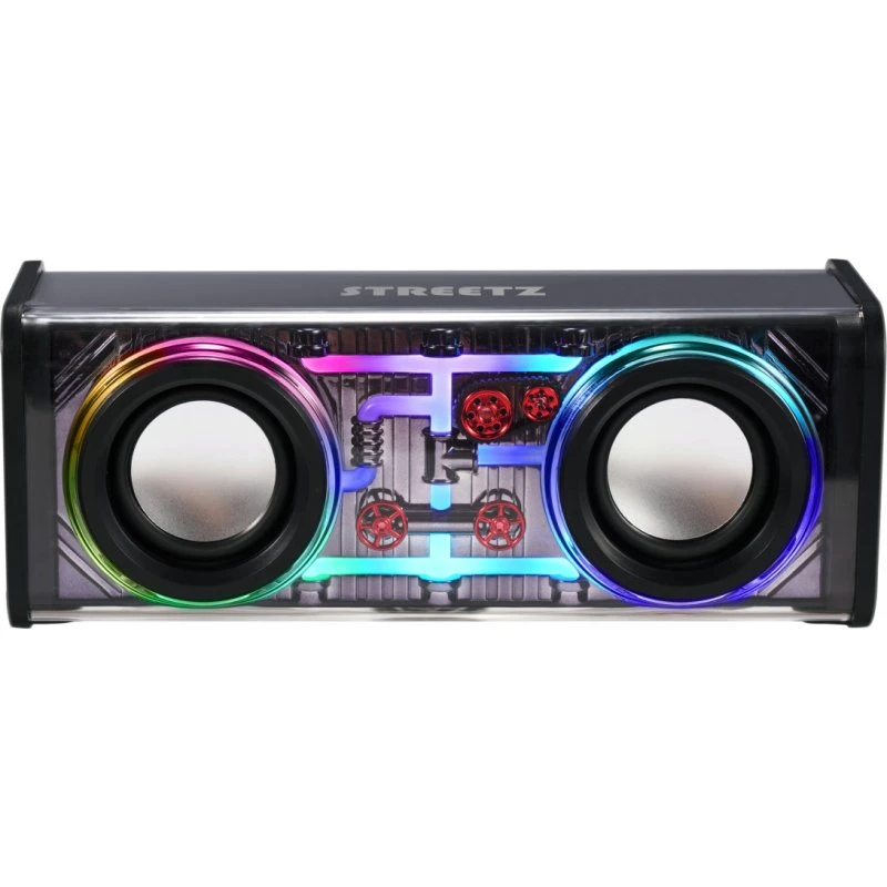 Streetz S310 Bluetooth Højttaler, Transparent, 10W med LED