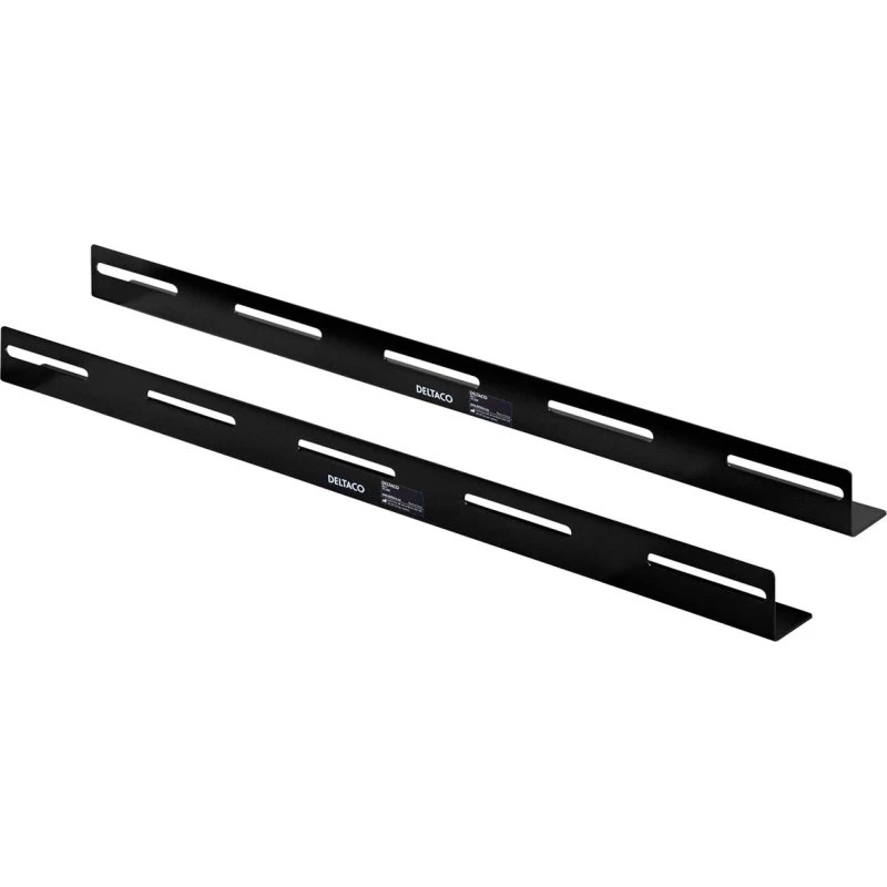 Deltaco L-Støtteskinner 19" Rack 600x800mm 2pk (15kg)