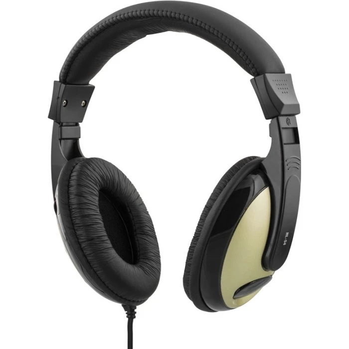 Deltaco HL-54 Over-Ear Høretelefoner Sort/Guld med Volumenkontrol