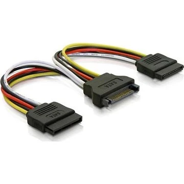 DELTACO SATA-15 Strøm-splitter 10 cm