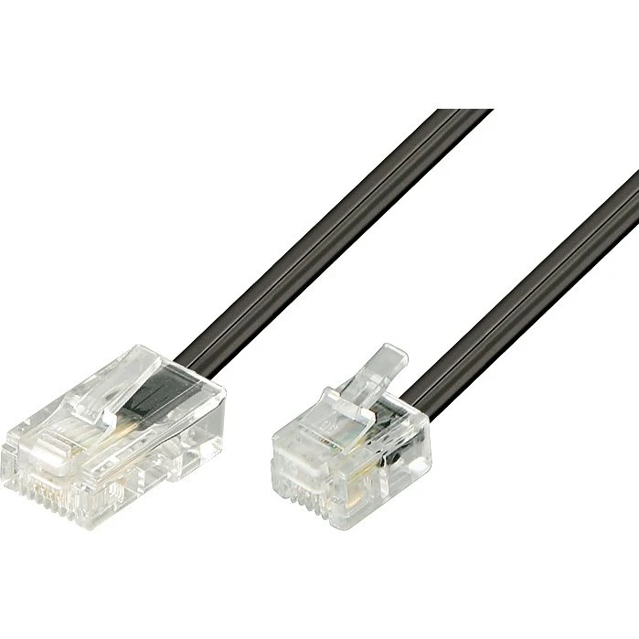 Deltaco RJ11 til RJ45 Netværkskabel, 3 m, Sort