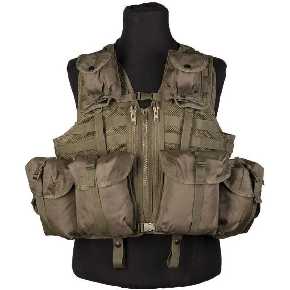 Mil-Tec Tactical Vest 8 lommer – oliven (one-size)