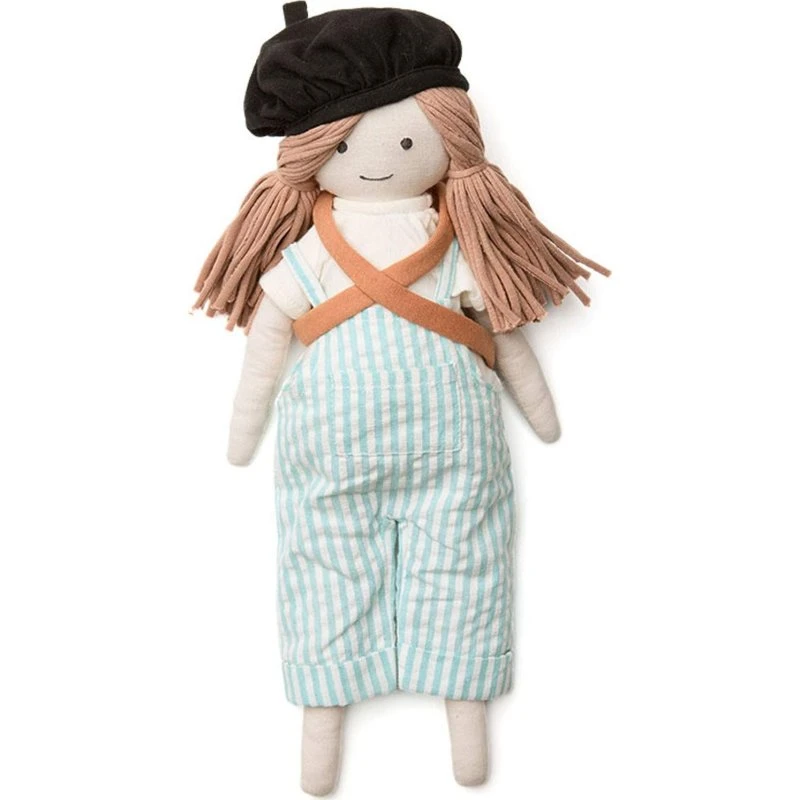 Kids Concept Ingrid Dukke med kat i rygsæk