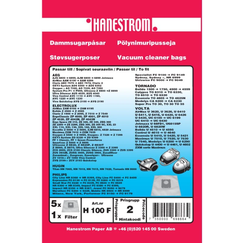 hanestroem Vacuum Cleaner Bags – 5 stk