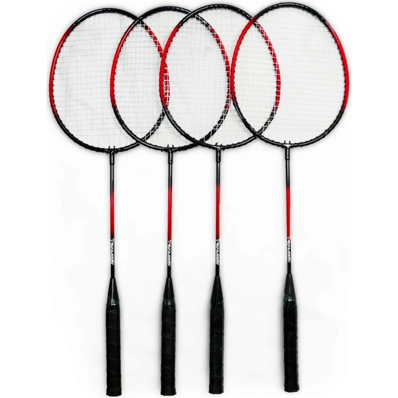 SportMe Badmintonsæt 4 spillere med net og 2 fjerbolde