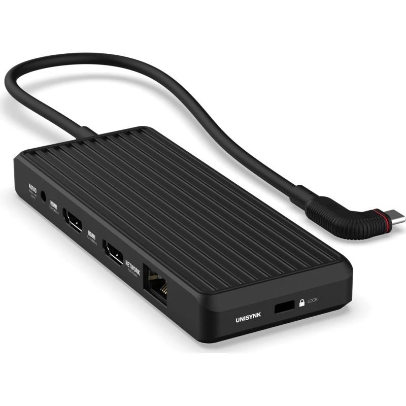 Unisynk 10351 USB-C Dockingstation, Sort