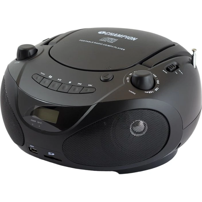 Champion Boombox ABB200 CD/Radio/USB/MP3 Sort