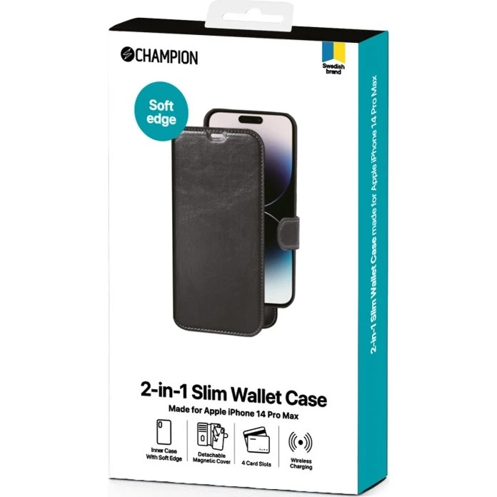 Champion 2-i-1 Slim Wallet Case til iPhone 14 Pro Max