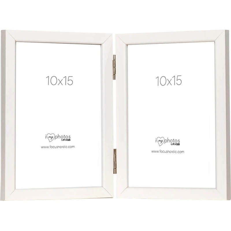 Focus Rock Hvid Billedramme 10x15 cm (Dobbelt)