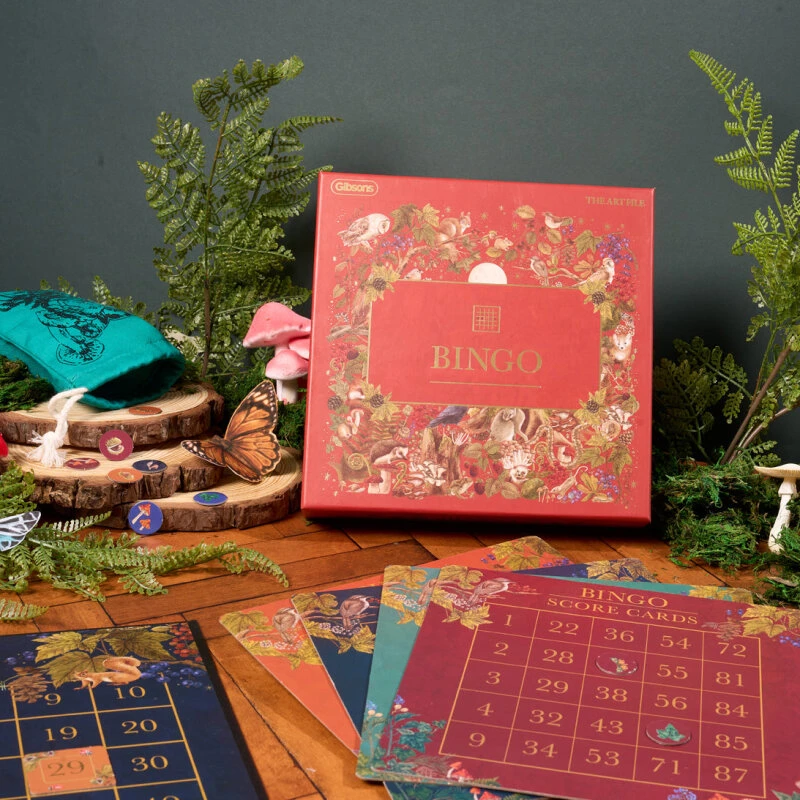The Art File Bingo - Bingospil med skovmotiv og guldbrikker