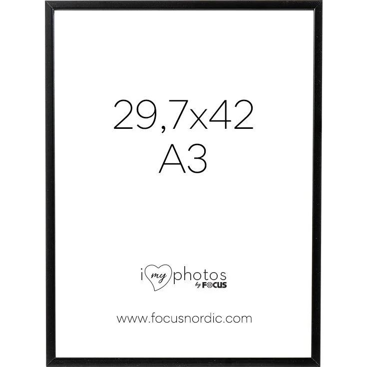 Focus Rock Billedramme, Sort, A3 (29,7x42 cm)