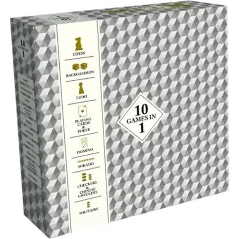 10 Games In 1 – 10-i-1 brætspilssæt, 395x395x88 mm