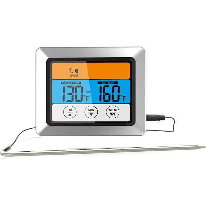 Dorre Grad Digital Stegetermometer med Ledning, Sølv