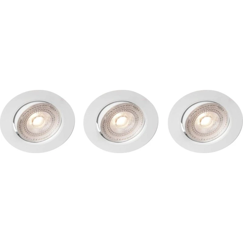 Llitt Sara 230V Dæmpbar Downlight 3000K 400lm IP44 3-pak Hvid
