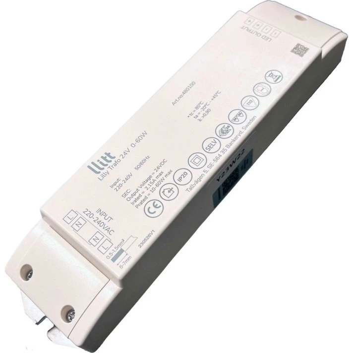 Llitt Lilly Driver 24V 0-60W IP20