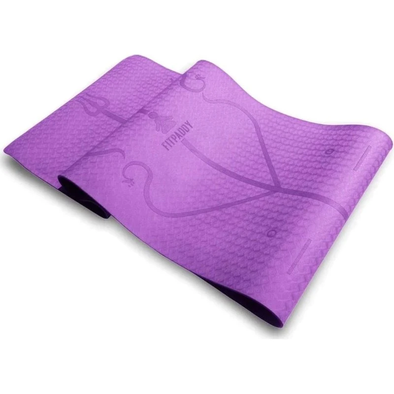 Fitpaddy Yogamåtte 6mm Lilla - Miljøvenlig TPE