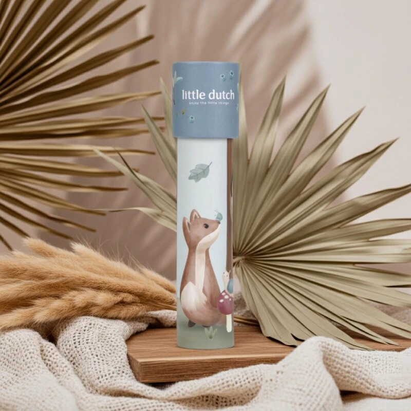 Little Dutch Kaleidoskop - Forest Friends (blå) 4,5x4,5x19 cm