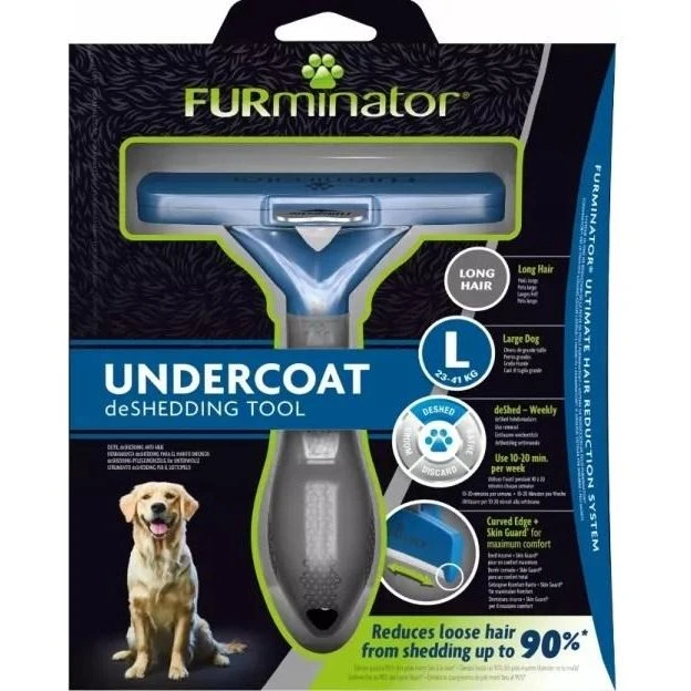 FURminator Fjerner til Langpels Hunde L, Sort