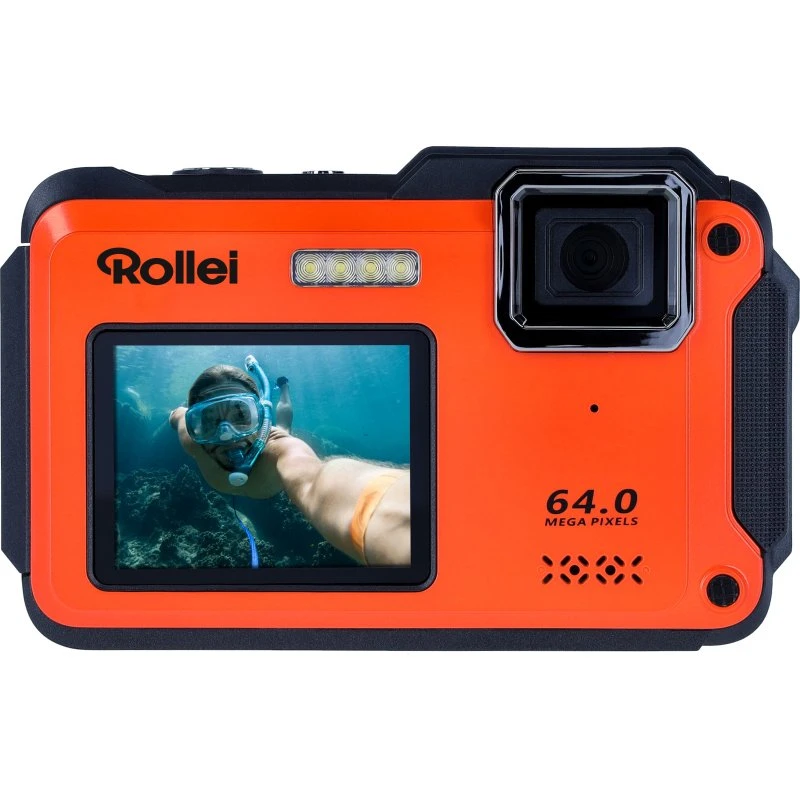 Rollei Sportsline 64 Selfie 64 MP Vandtæt Kamera Orange