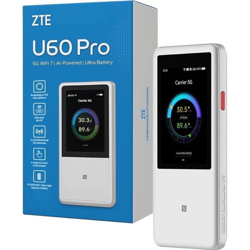 ZTE U60 Pro 5G Trådløs Router Hvid