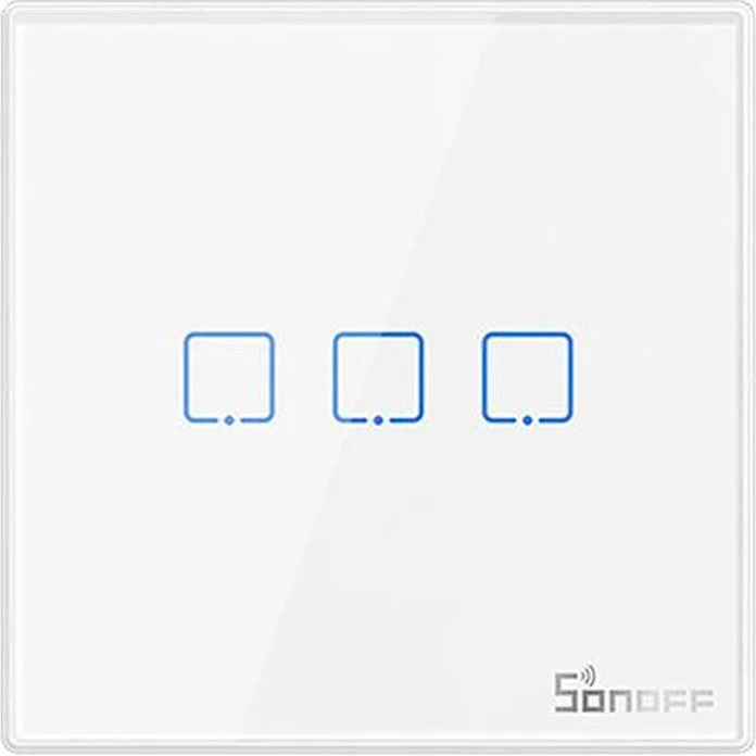 Sonoff T2EU3C-RF 3-kanals RF Touch Switch, Hvid