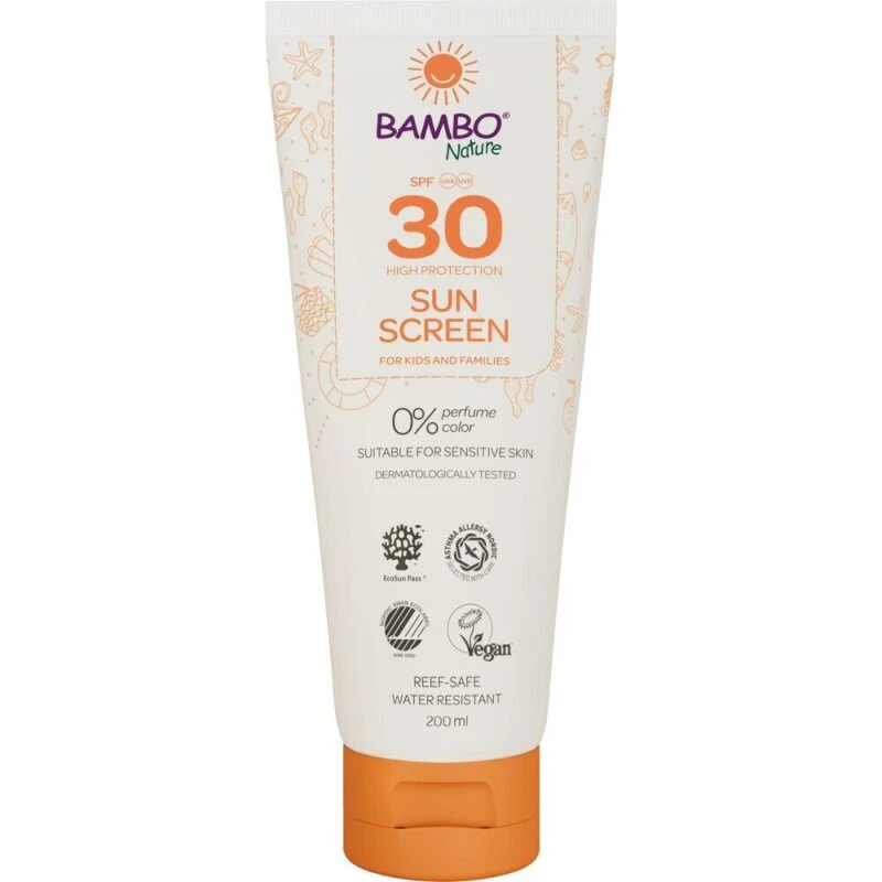 Bambo Nature Sollotion SPF 30 500 ml uden farve og parfume