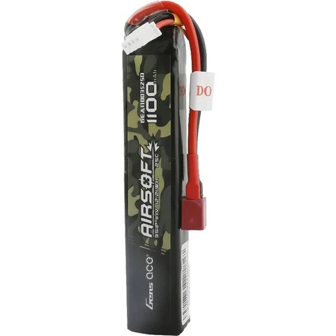 Gens Ace 25C 1100mAh 3S1P 11.1V Lipo-batteri med T-plug