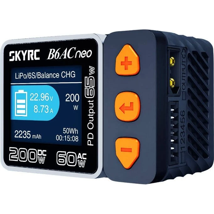 SkyRC B6AC Neo Batterioplader, AC/DC, 1.77" Skærm