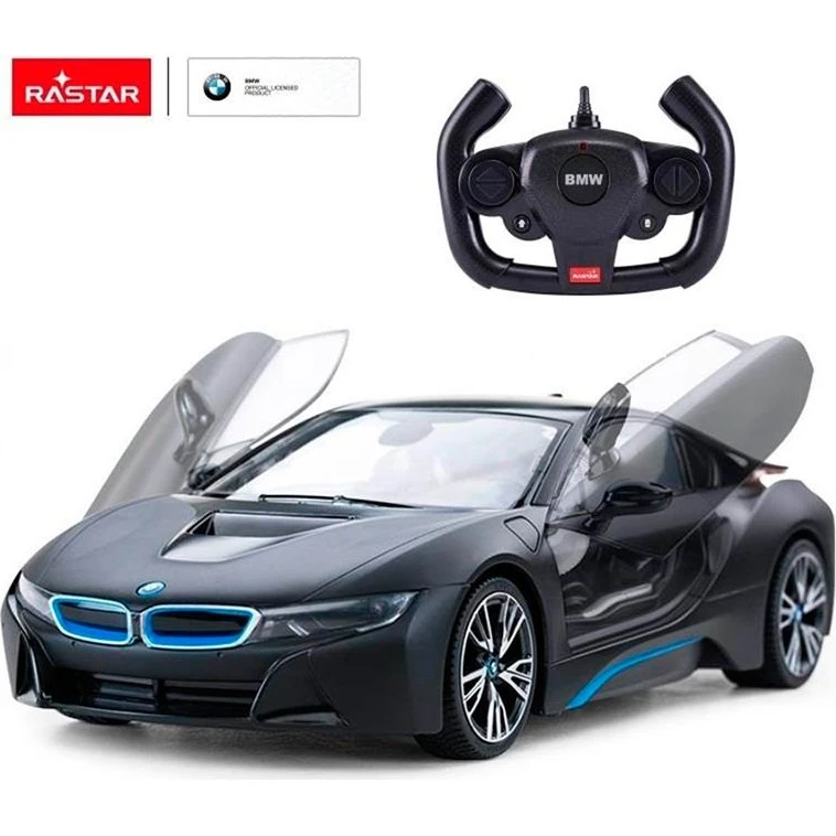 Rastar R/C 1:14 BMW i8 Sort