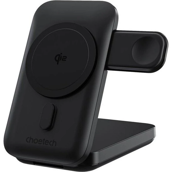 Choetech B750 3-i-1 Qi2 Opladerholder, 10000mAh, Sort