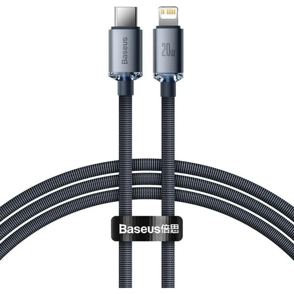 Baseus Crystal Shine USB-C til Lightning 20W, 1,2 m, sort