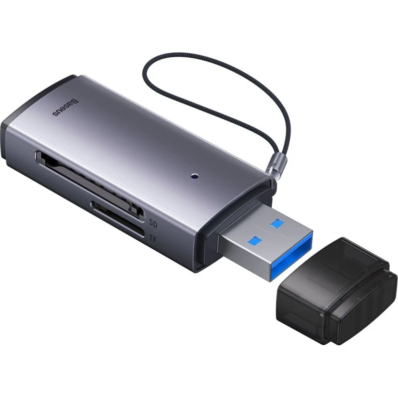 Baseus Lite Serie SD/TF Kortlæser USB-A Grå