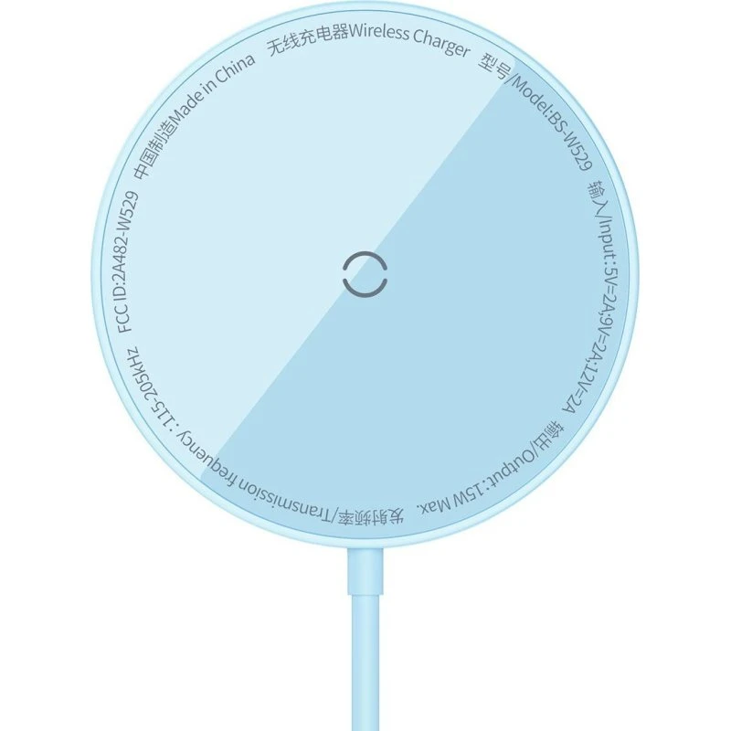 Baseus Simple Mini 3 Magnetisk Trådløs Oplader 15W - Blå