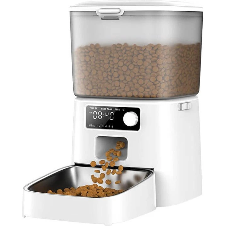 Oneisall PFD001 Pro Smart Foderdispenser, Hvid, 1,2 kg