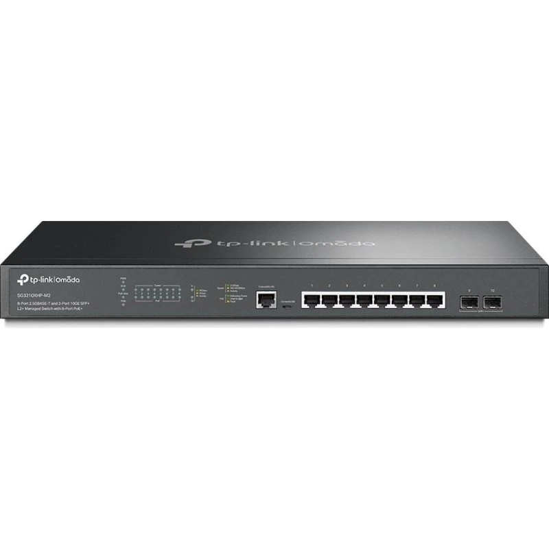 TP-Link TL-SG3210XHP-M2 8× 2,5G + 2× 10G SFP+ L2+ Managed PoE+ Switch