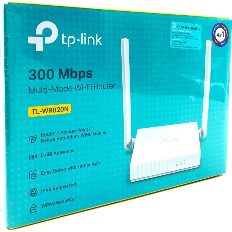 TP-Link TL-WR820N Trådløs Router 300 Mbps 2,4 GHz