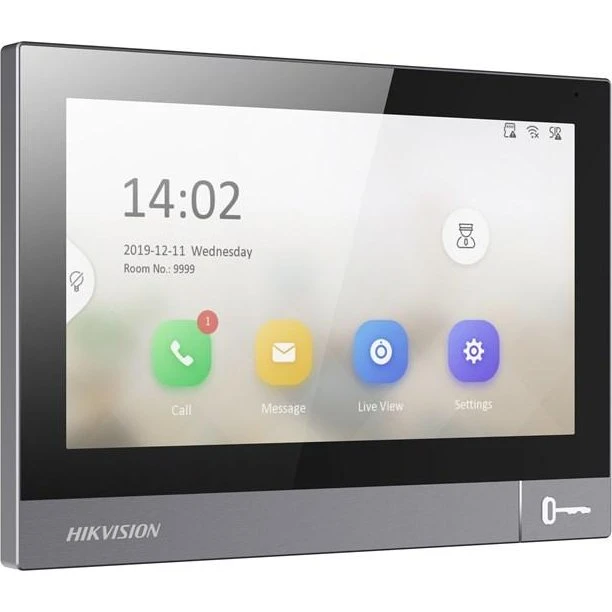 Hikvision DS-KH8381-WTE1 7" Video Dørtelefon, Sort