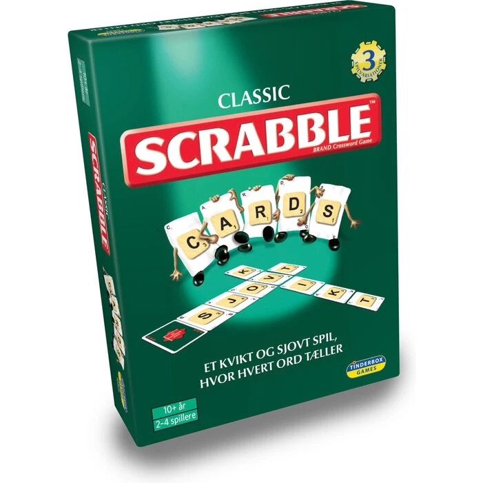 Scrabble Classic kortspil – kortvariant til 2-10 spillere