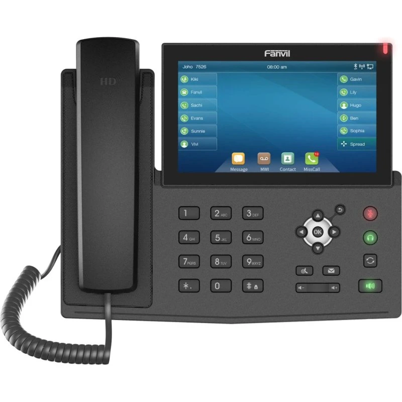 Fanvil X7 V2 IP-Telefon, 7" Touchskærm, 20 Linjer, Sort