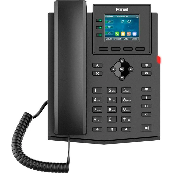 Fanvil X303W IP-telefon, sort, 2,4" skærm
