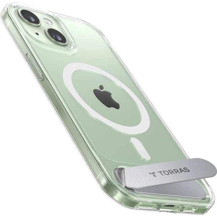 Torras UPRO Pstand Case til iPhone 15, Transparent