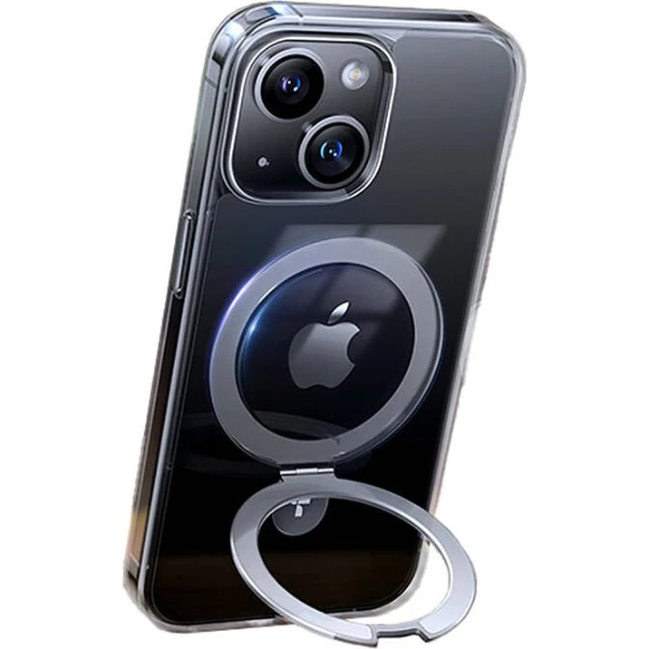 Torras Upro Ostand Clear Cover til iPhone 15 - Transparent