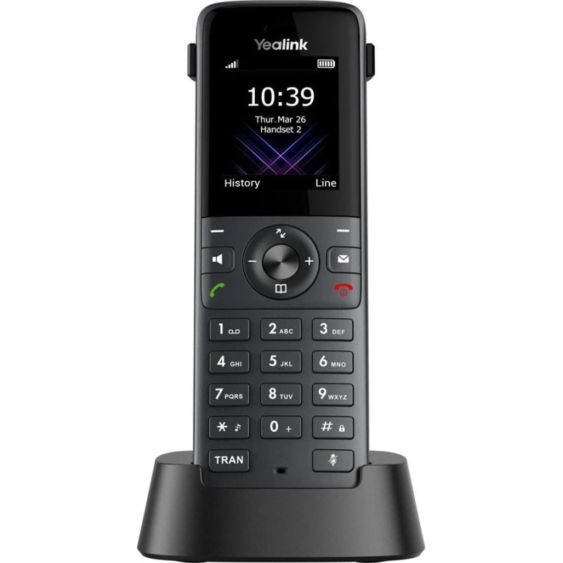 Yealink W74H Trådløst Håndsæt, Grå, med Bluetooth og Opkalds-ID