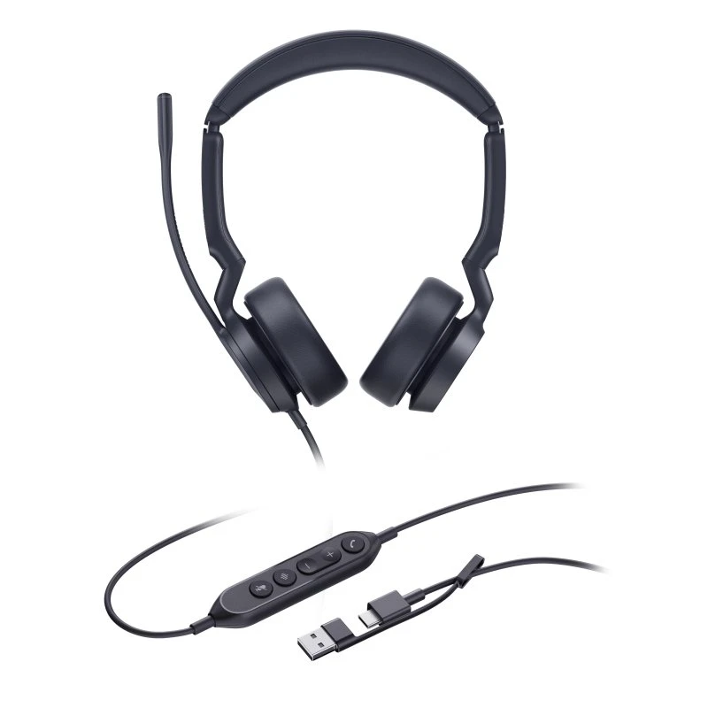 Yealink UH44 Dual UC USB-C/A Hovedtelefon Sort