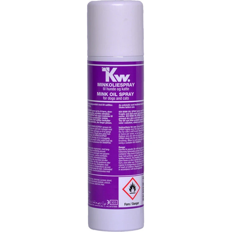KW Minkoliespray 220 ml – Antistatisk pelspleje til hund & kat