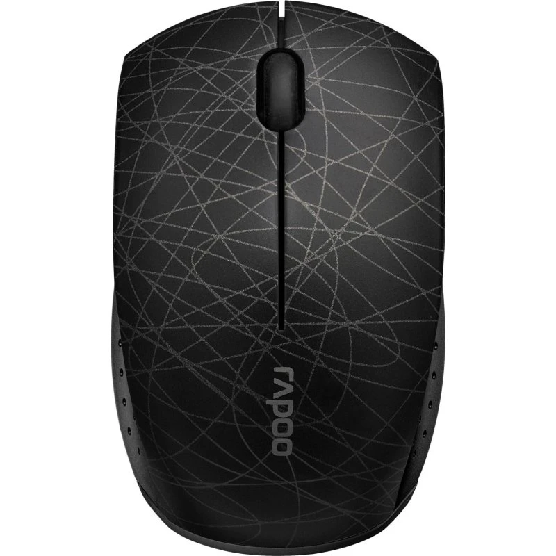 Rapoo 3300P Trådløs Optisk Mus, 2.4 GHz, 1000 DPI, Sort