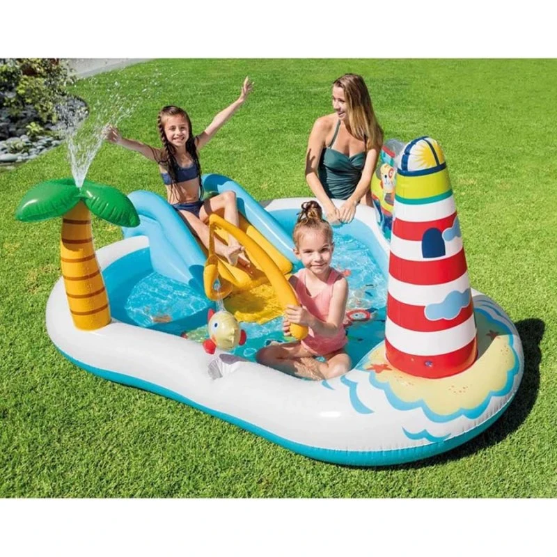 Intex Legepool Fishing Fun – 182 liter, vandrutsjebane & fiskestang