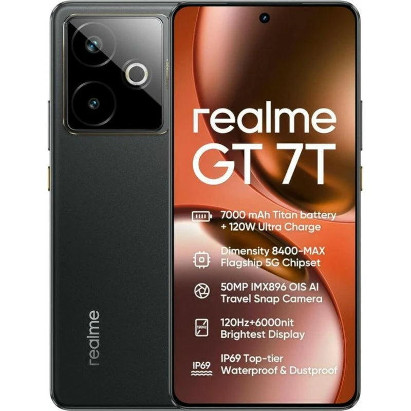 Realme GT 7T 6,8" 12GB/512GB 5G Smartphone - Sort