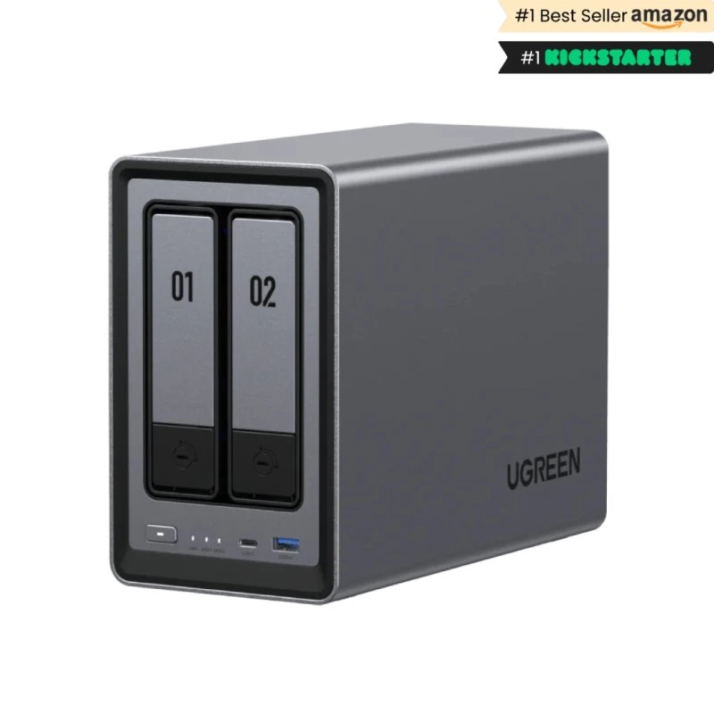 Ugreen NASync DXP2800 2-Bay NAS, Intel N100, 8 GB DDR5, Sort