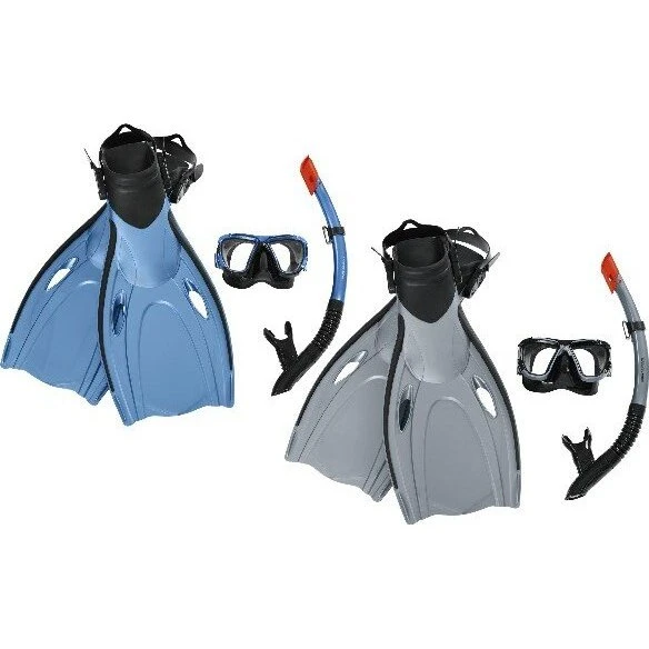 Bestway Hydro-Pro Snorkel & Svømmefødder Sæt, Str. 43-48, Assorteret